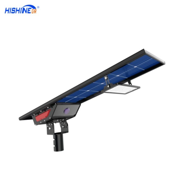 Bifacial Solar led light for street and pathway hishine lighting